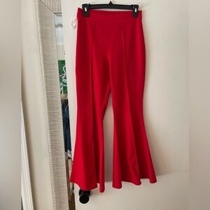 SHEIN Vibrant Red Flare Pants